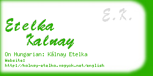 etelka kalnay business card